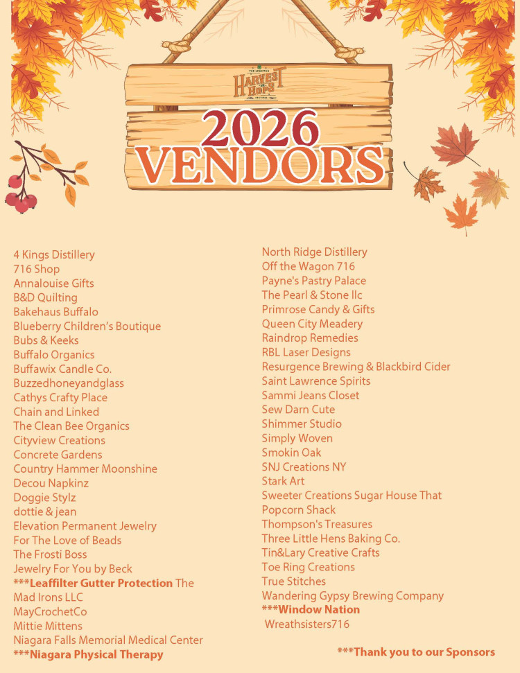 2026 Harvest Vendors 2 27 2026 Harvest Vendors 2 27