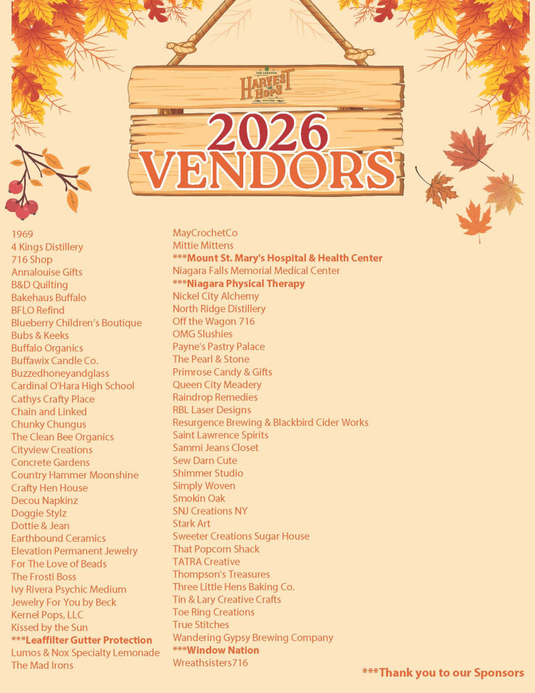 2026 Harvest Vendors 3 20 2026 Harvest Vendors 3 20